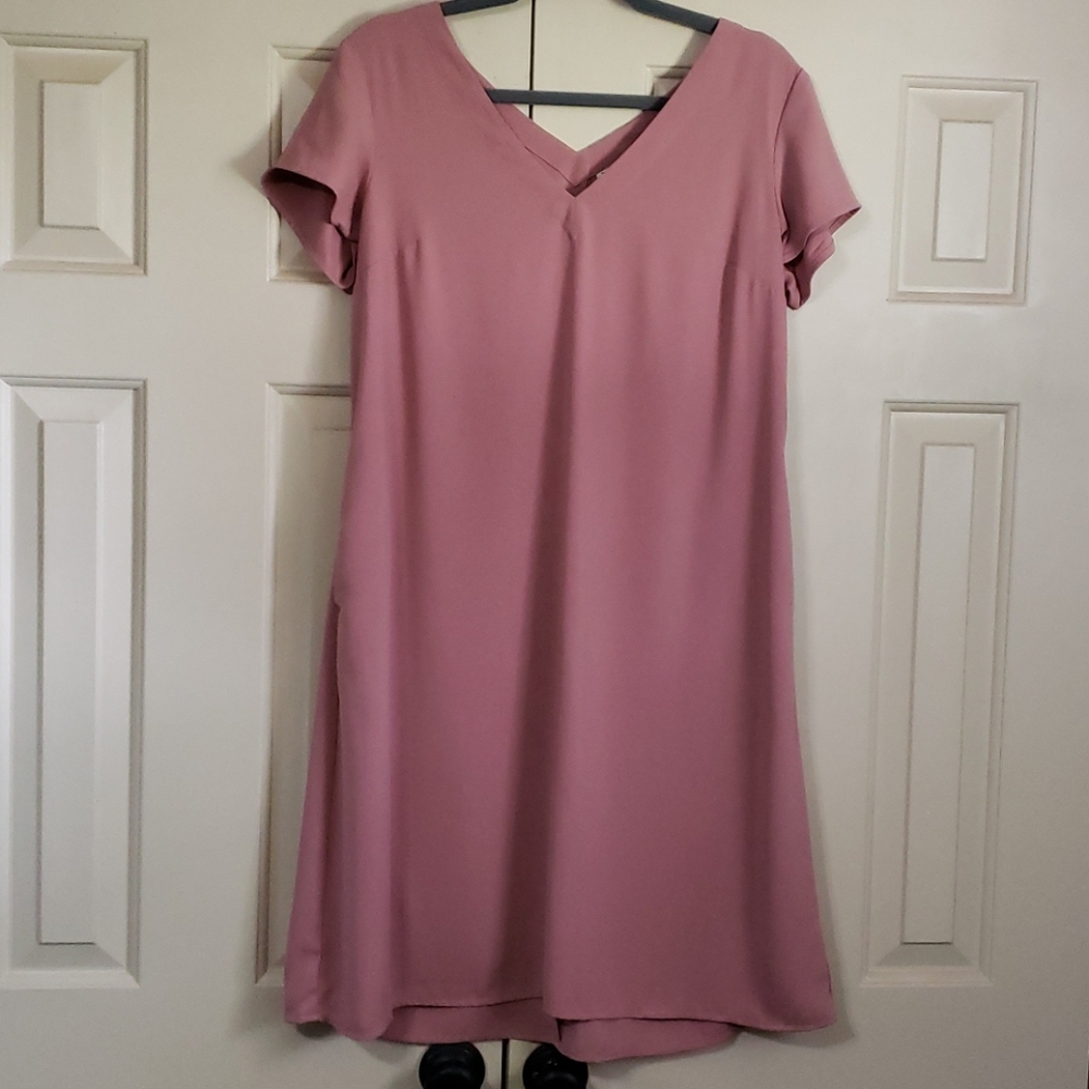Dusty Pink/Mauve Shift Dress